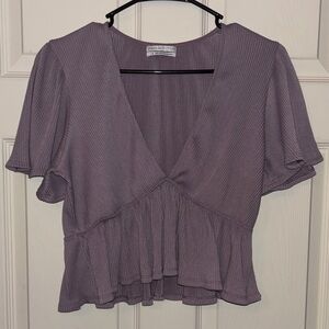 Urban Outfitters Lavender Ruffle Blouse